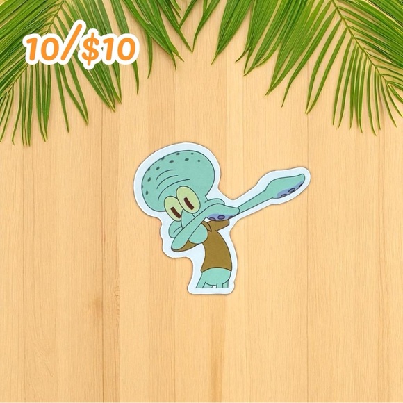 Squidward Dab Meme Sticker | Funny Spongebob Vinyl Decal - Picture 1 of 1
